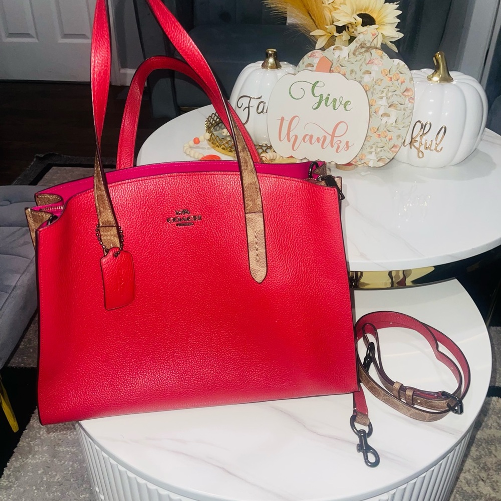 Coach Vibrant Red Shoulder Bag